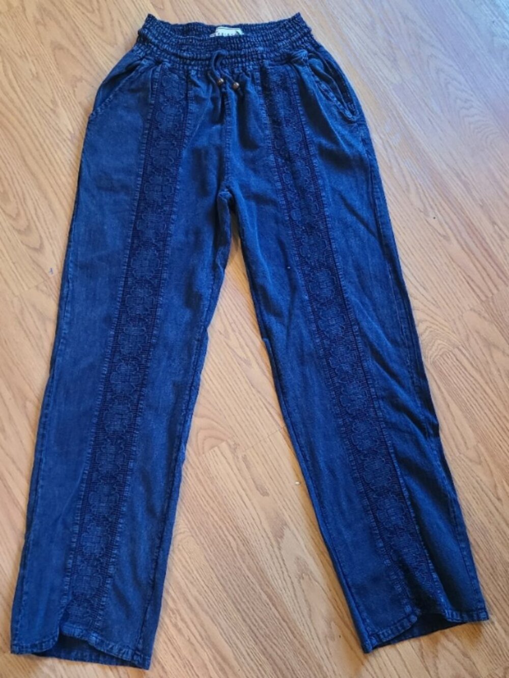 NEW NWT SEASPICE RESORT WEAR MAGNOLIA CROCHET FRONT DETAIL PANTS BOHO BEACH sz S - Picture 2 of 6